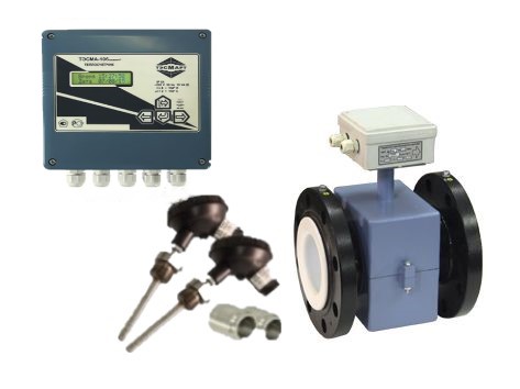 Теплосчетчик ТЭСМА-106 Дм 100 ПРП + термометры ТЭСМА-К