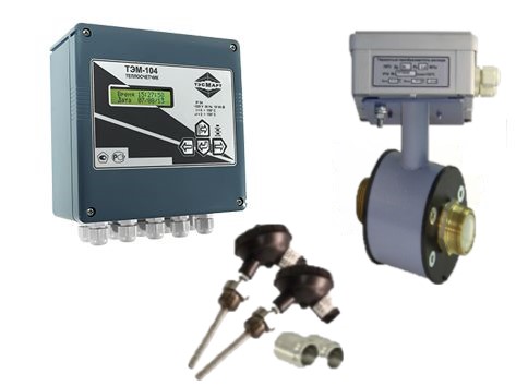 Теплосчетчик ТЭМ-104 ТЭСМАРТ Дм 15 ПРПН/Р (до 150 ̊С) + термометры ТЭСМА-К