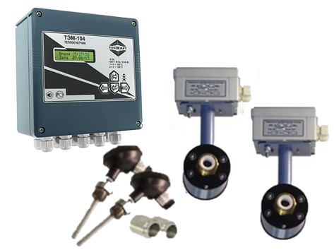 Теплосчетчик ТЭМ-104 ТЭСМАРТ Дм 15/15 ПРПН/Р (до 150 ̊С) + термометры ТЭСМА-К