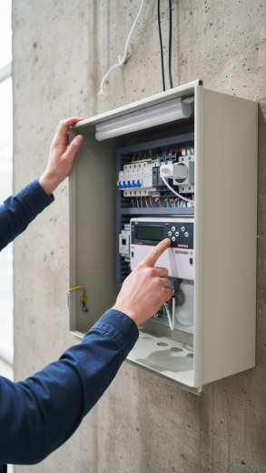 Разъем Ethernet в щите ЩУ-ТП для удаленной передачи данных диспетчеру